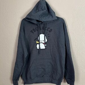 Hello Kitty Pochacco Gray Hoodie Sweatshirt Medium